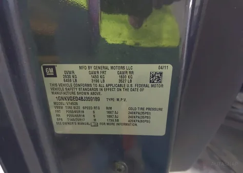 1GNKVGED4BJ359189